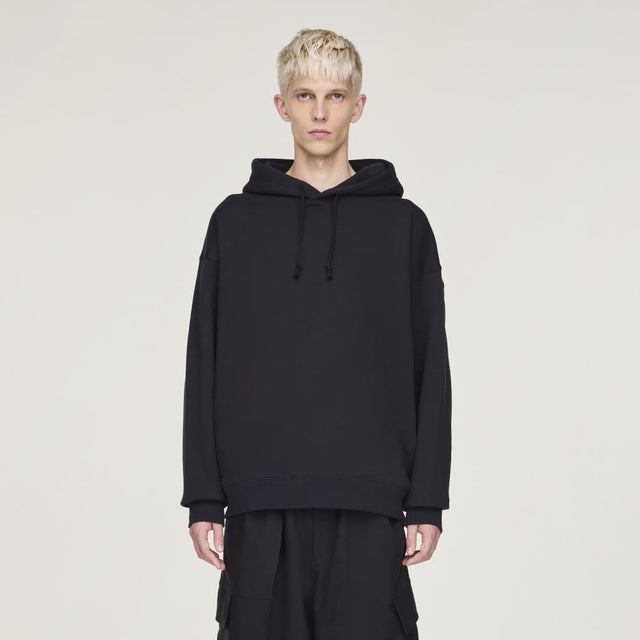 Y-3 GRAPHIC OVERSIZED HOODIE BLACK