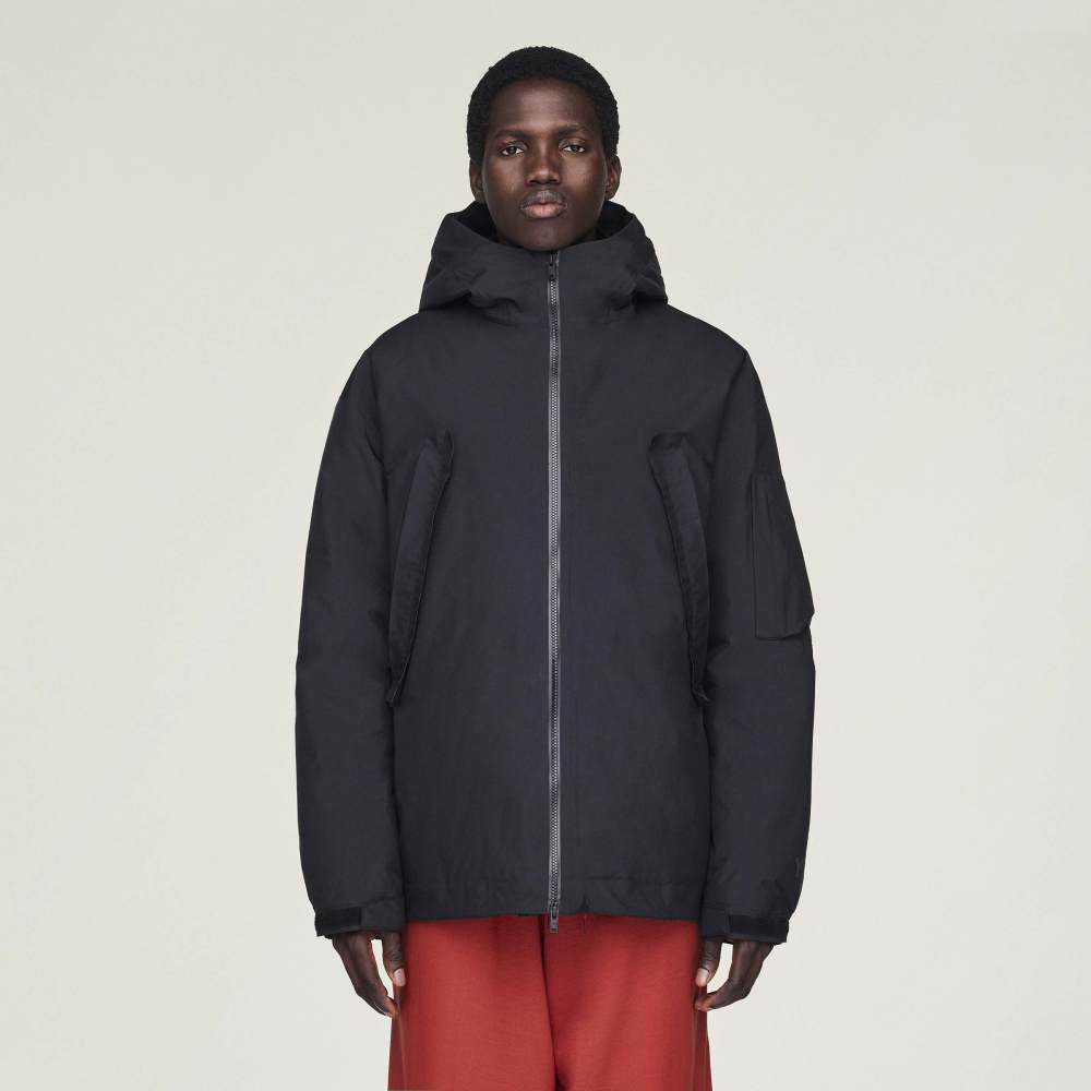Y-3 GORETEX PADDED HOODED JACKET BLACK-HOMBRE AMSTERDAM