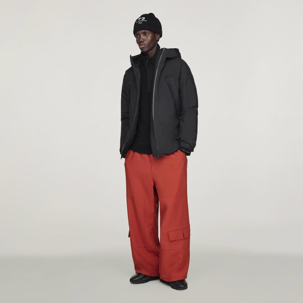 Y-3 GORETEX PADDED HOODED JACKET BLACK