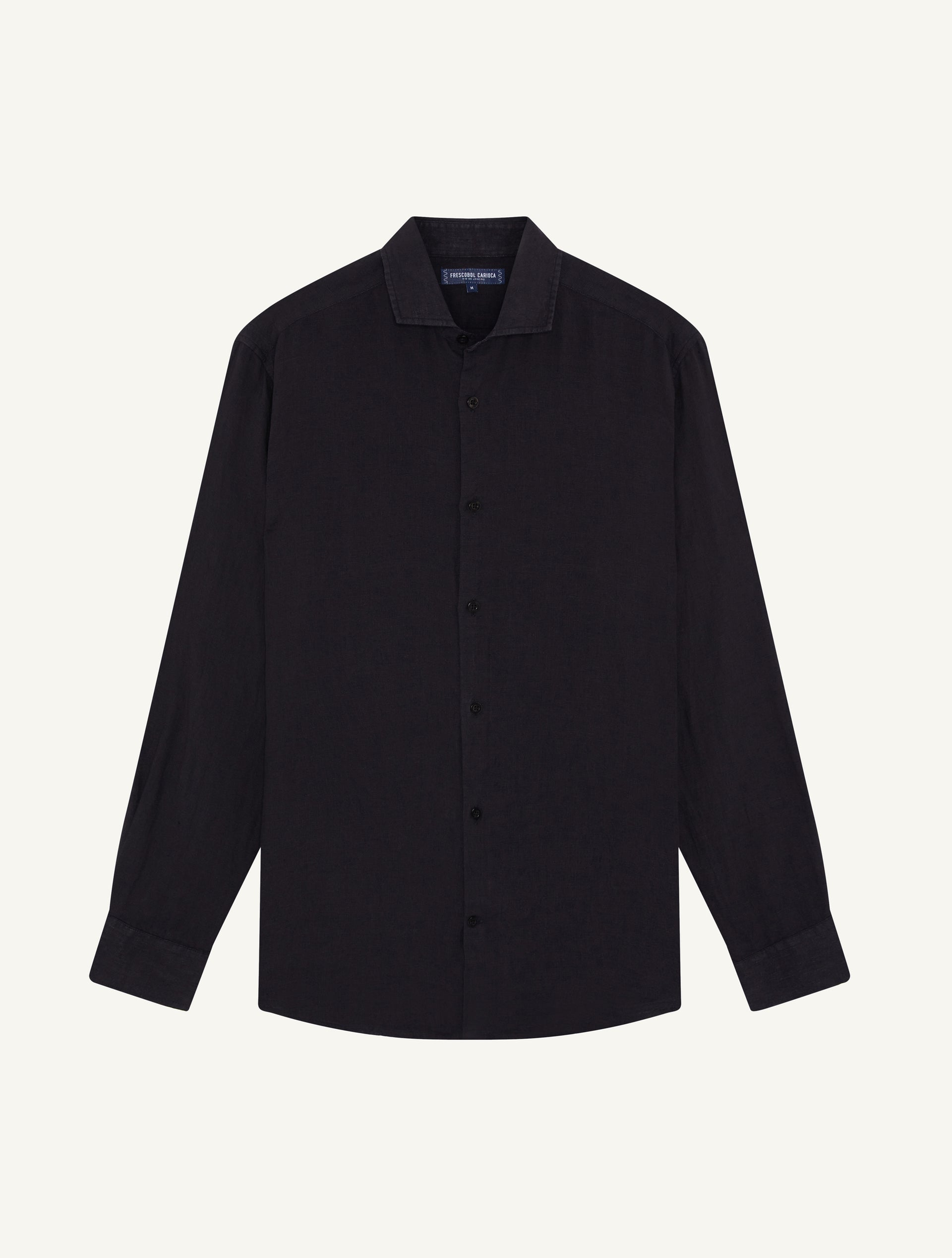 Antonio Linen Shirt Black- Hombre Amsterdam