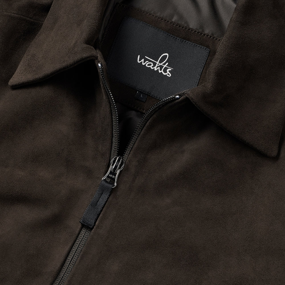 Soft Suede City Jacket Deep Brown- Hombre Amsterdam