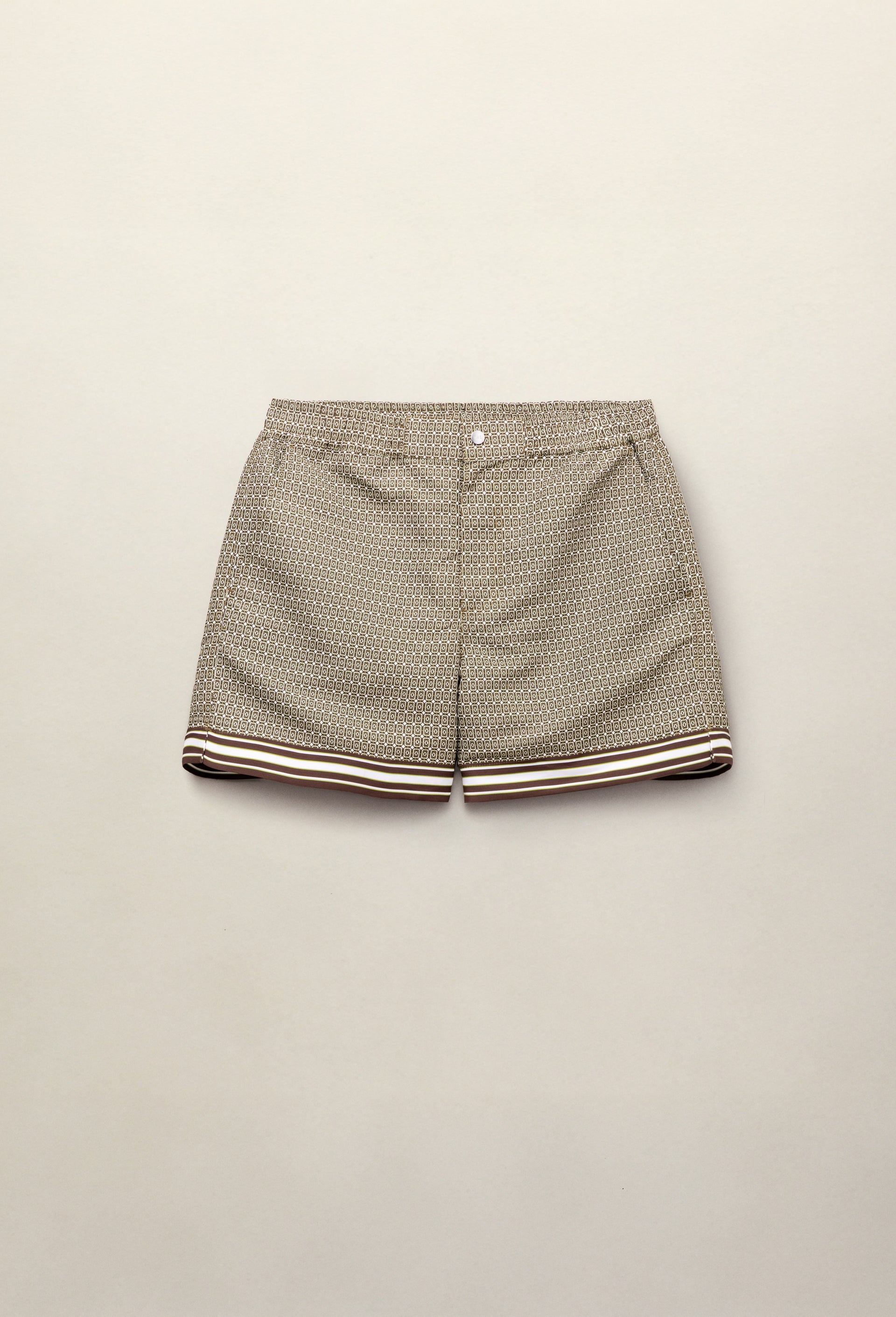 Lucena Printed Swimshort Light Bown- Hombre Amsterdam