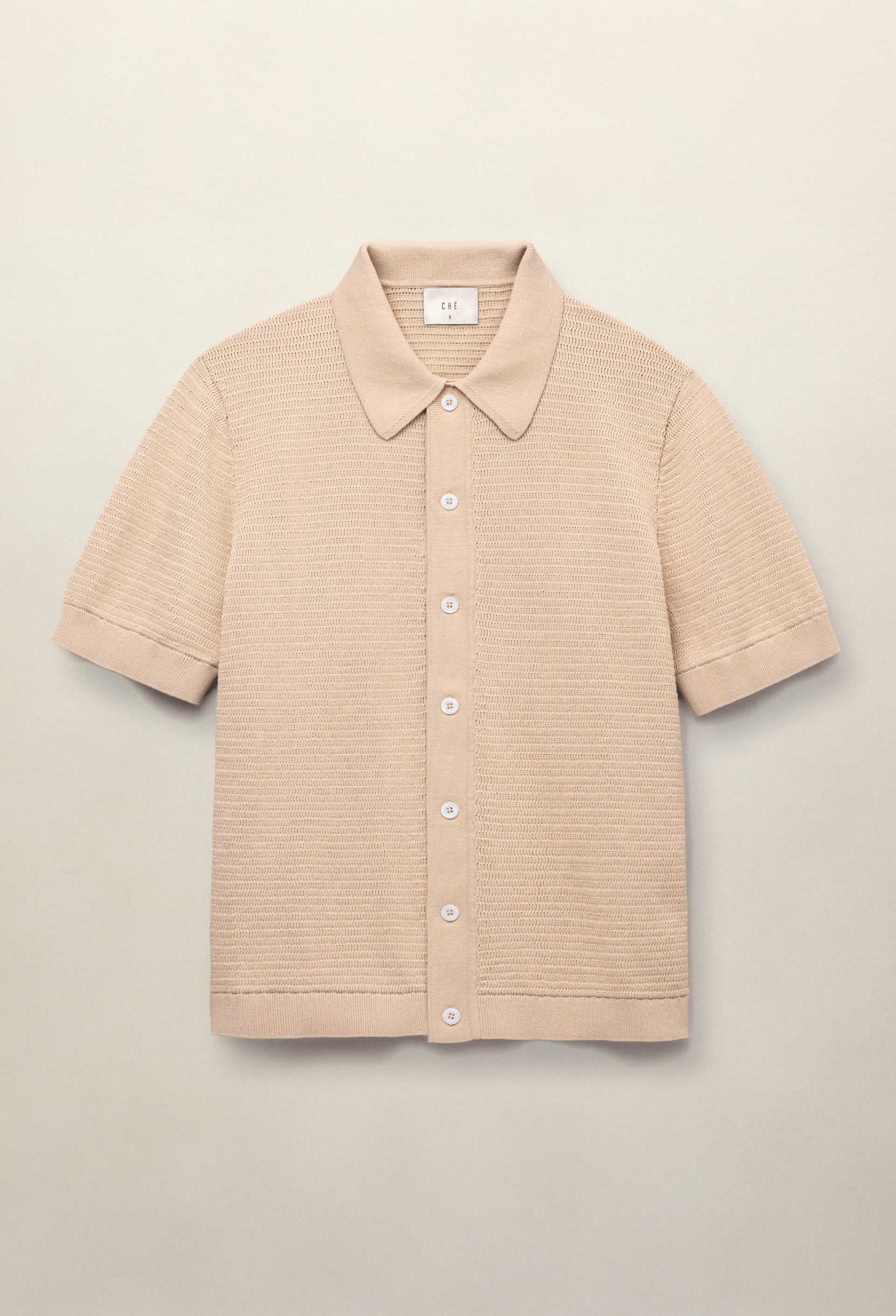 Abilo Button Through Polo Sand- Hombre Amsterdam