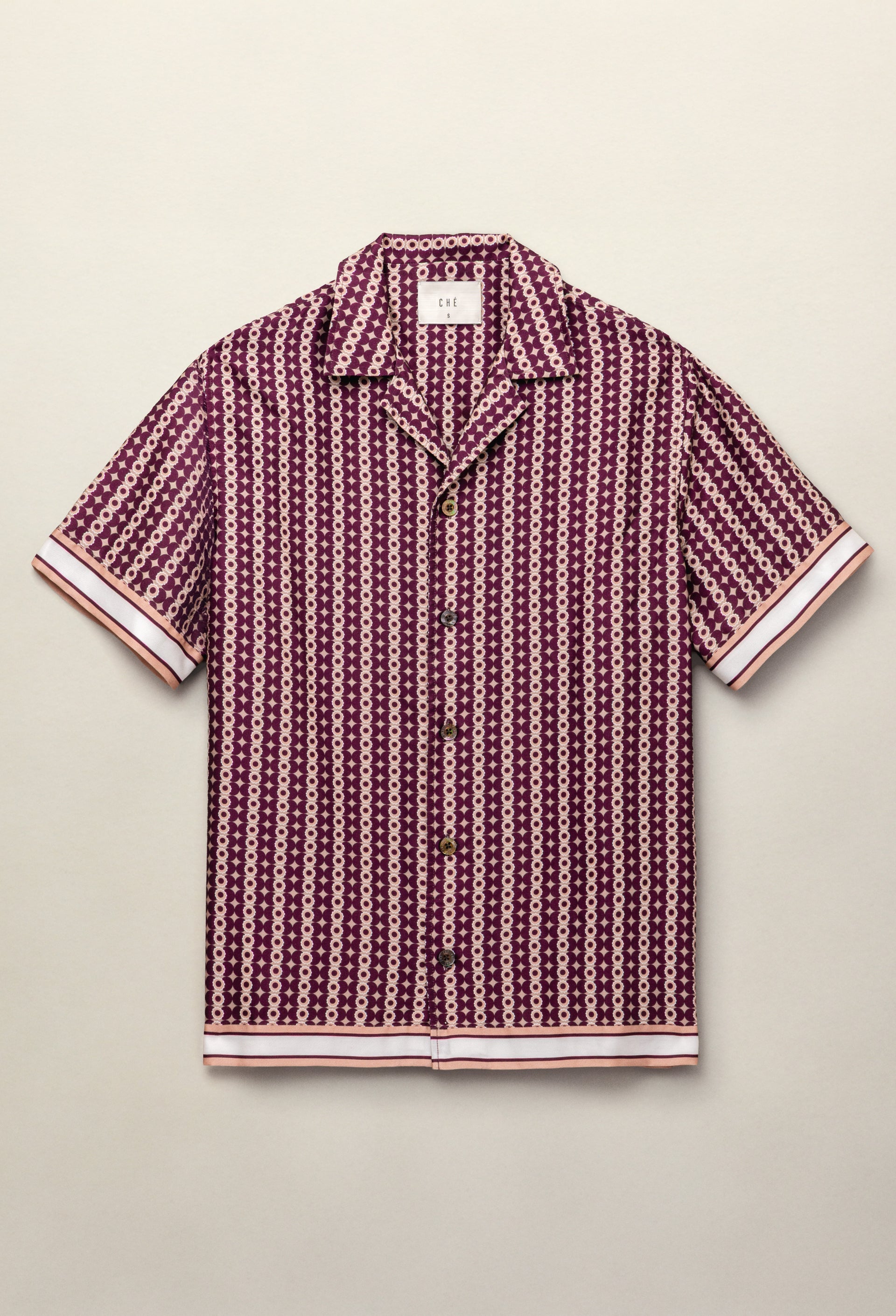 Pressoa Tencel Print Shirt Rose- Hombre Amsterdam