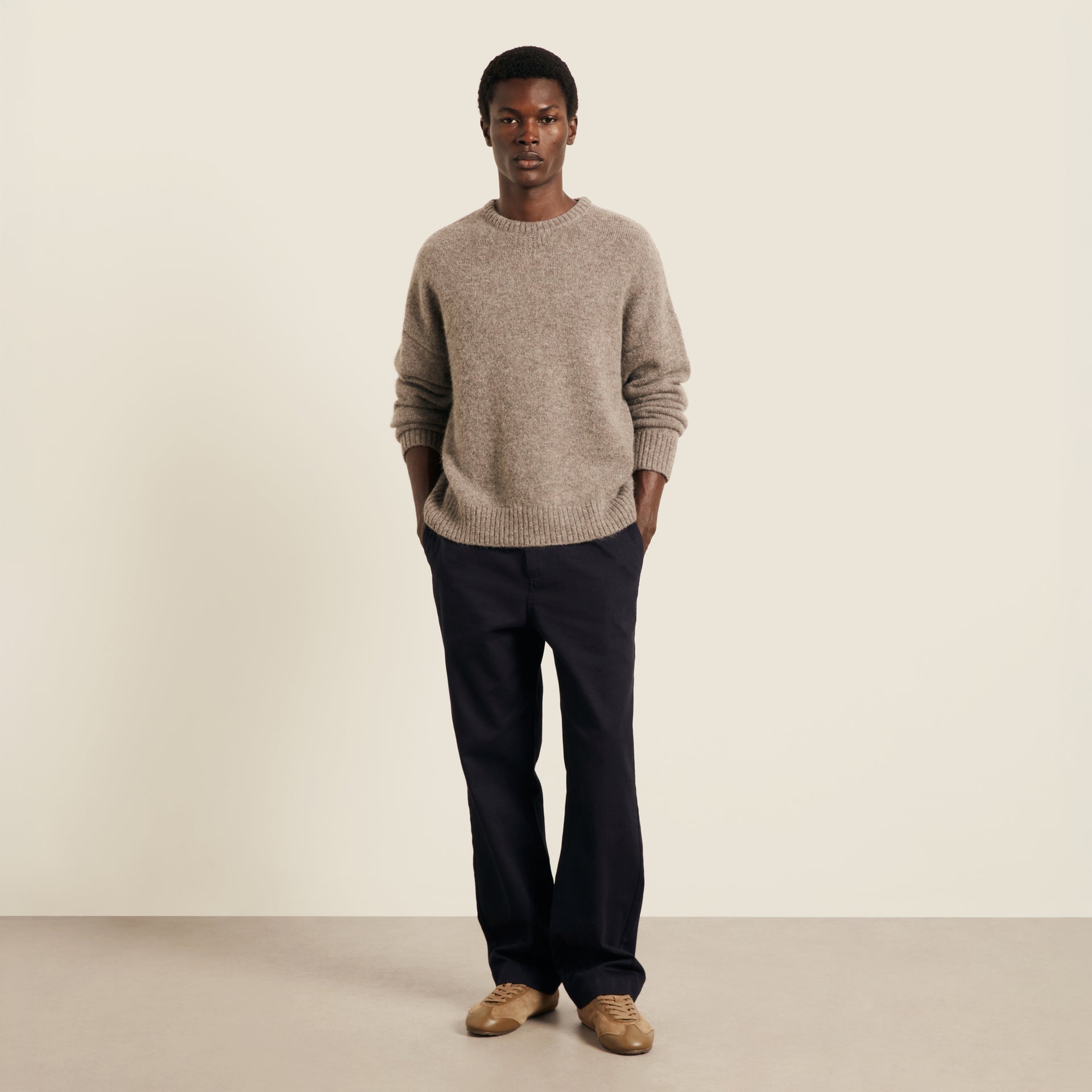 Alpaca Jumper Stone Grey- Hombre Amsterdam