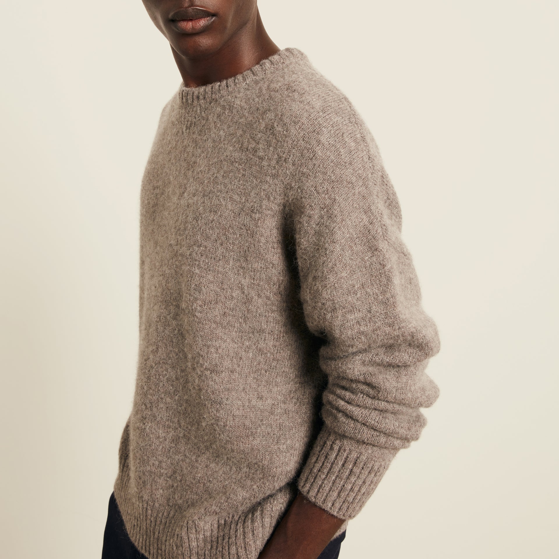 Alpaca Jumper Stone Grey- Hombre Amsterdam