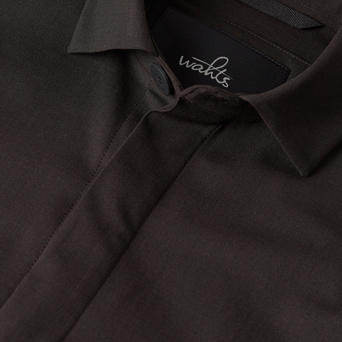 Summer Wool Shirt Jacket Dark Brown- Hombre Amsterdam