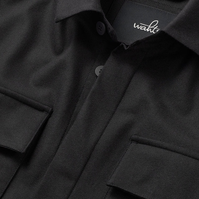 WAHTS STRETCH WOOL SHIRT JACKET BLACK
