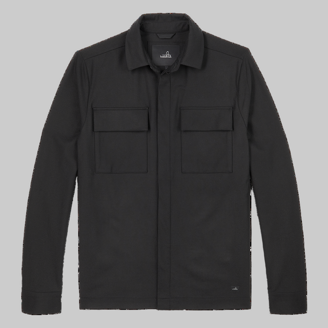 WAHTS STRETCH WOOL SHIRT JACKET BLACK