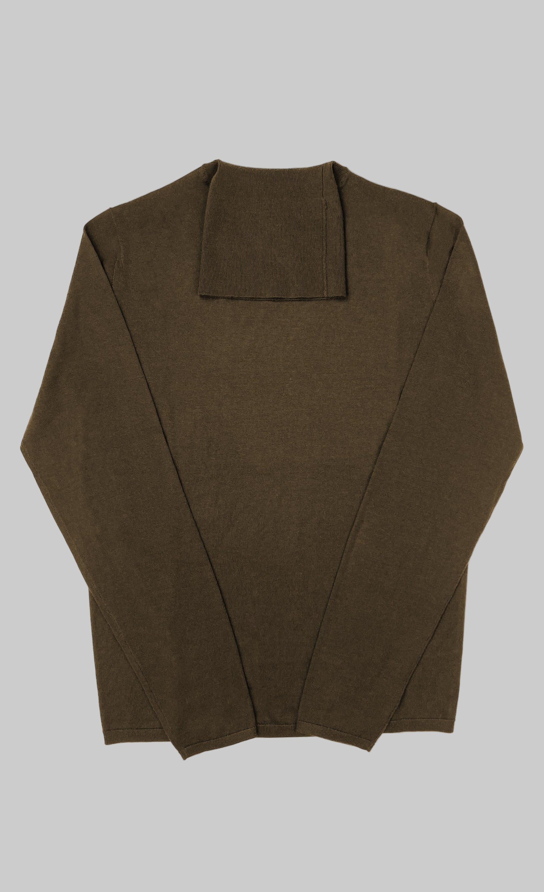 kiefermann merino wool turtleneck sweater long sleeves olive