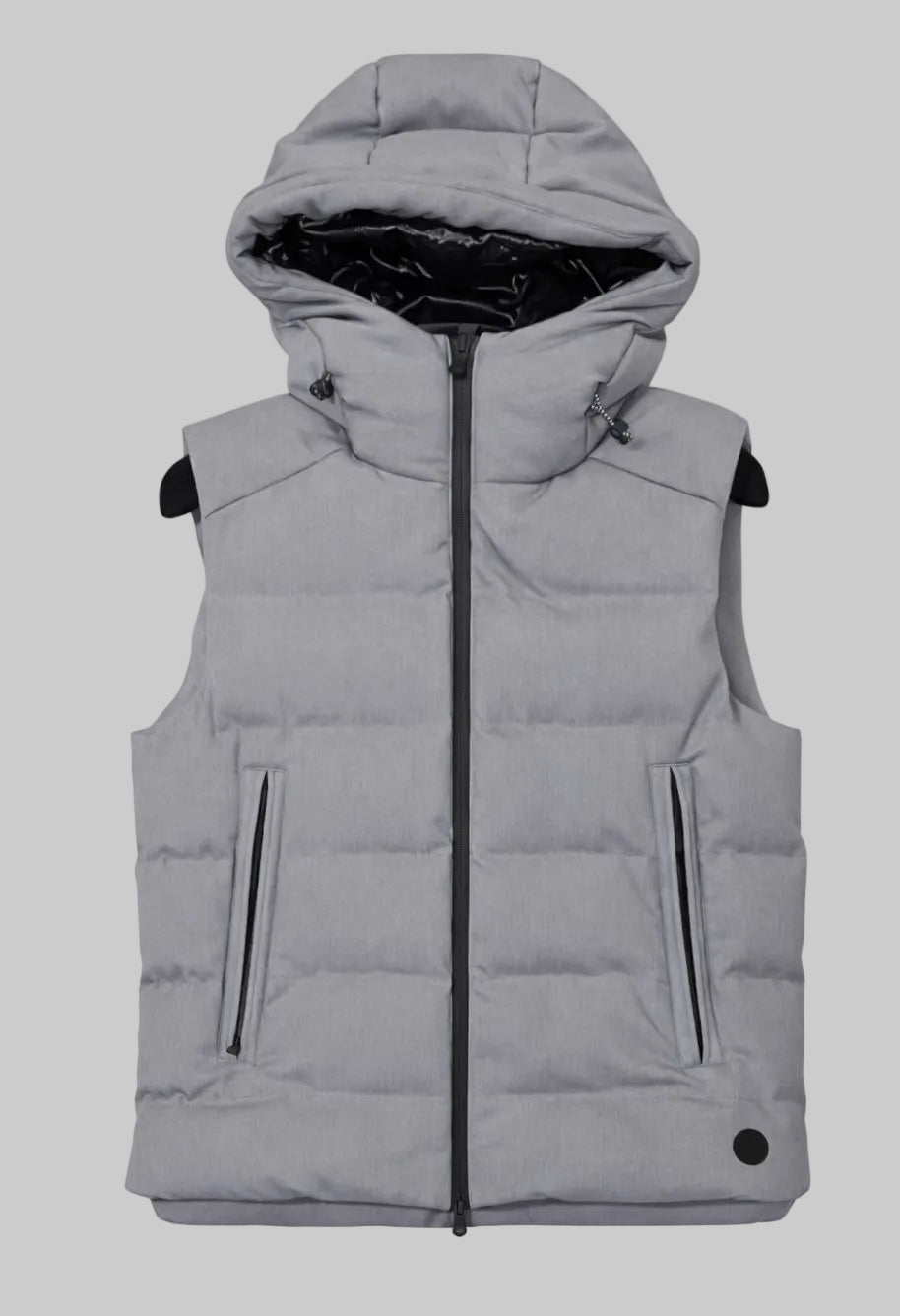 People of shibuya primaloft bodywarmer grey with hood.