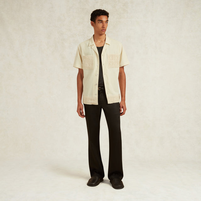 CHÉ INIGO LINEN CROCHET SHIRT