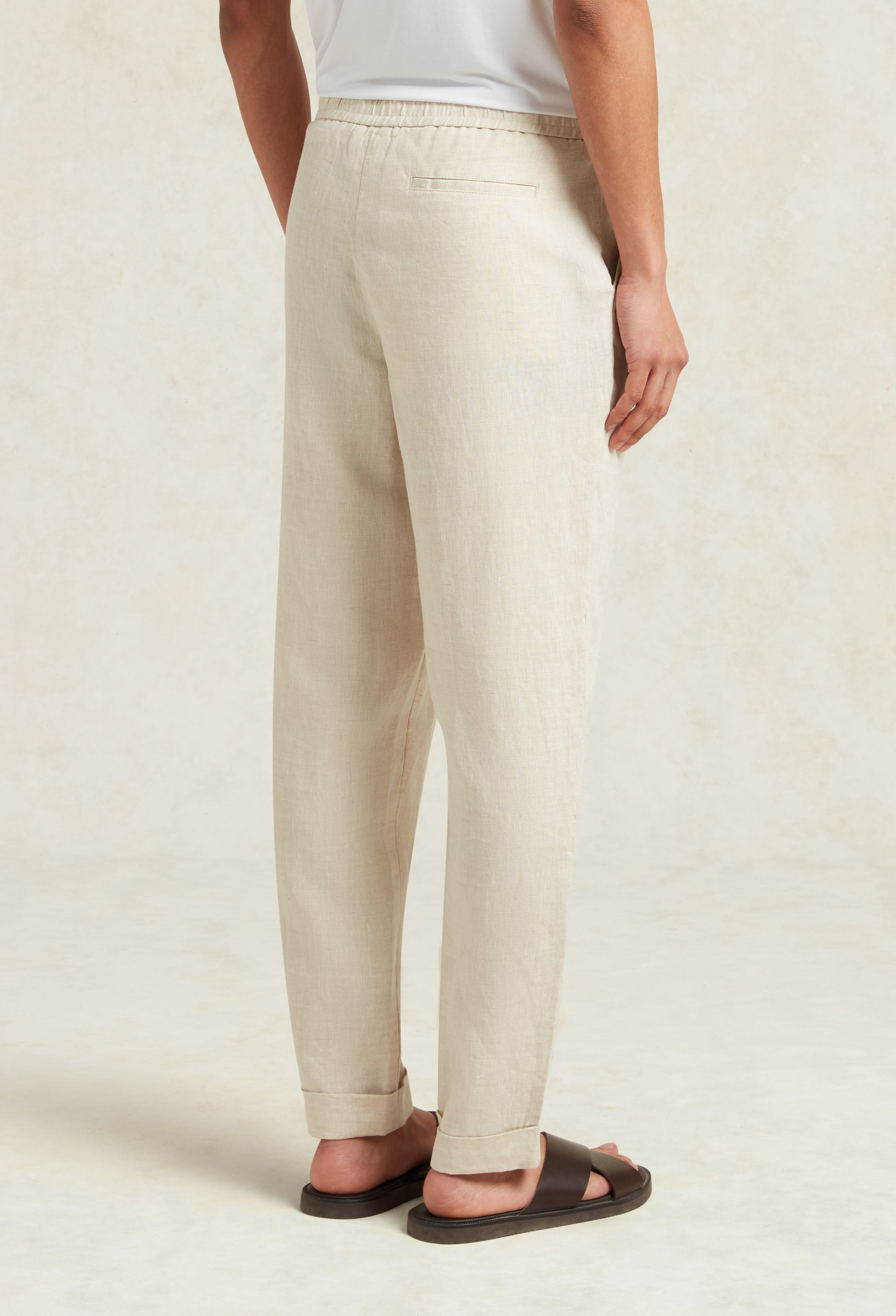 Linen Trouser Oat- Hombre Amsterdam
