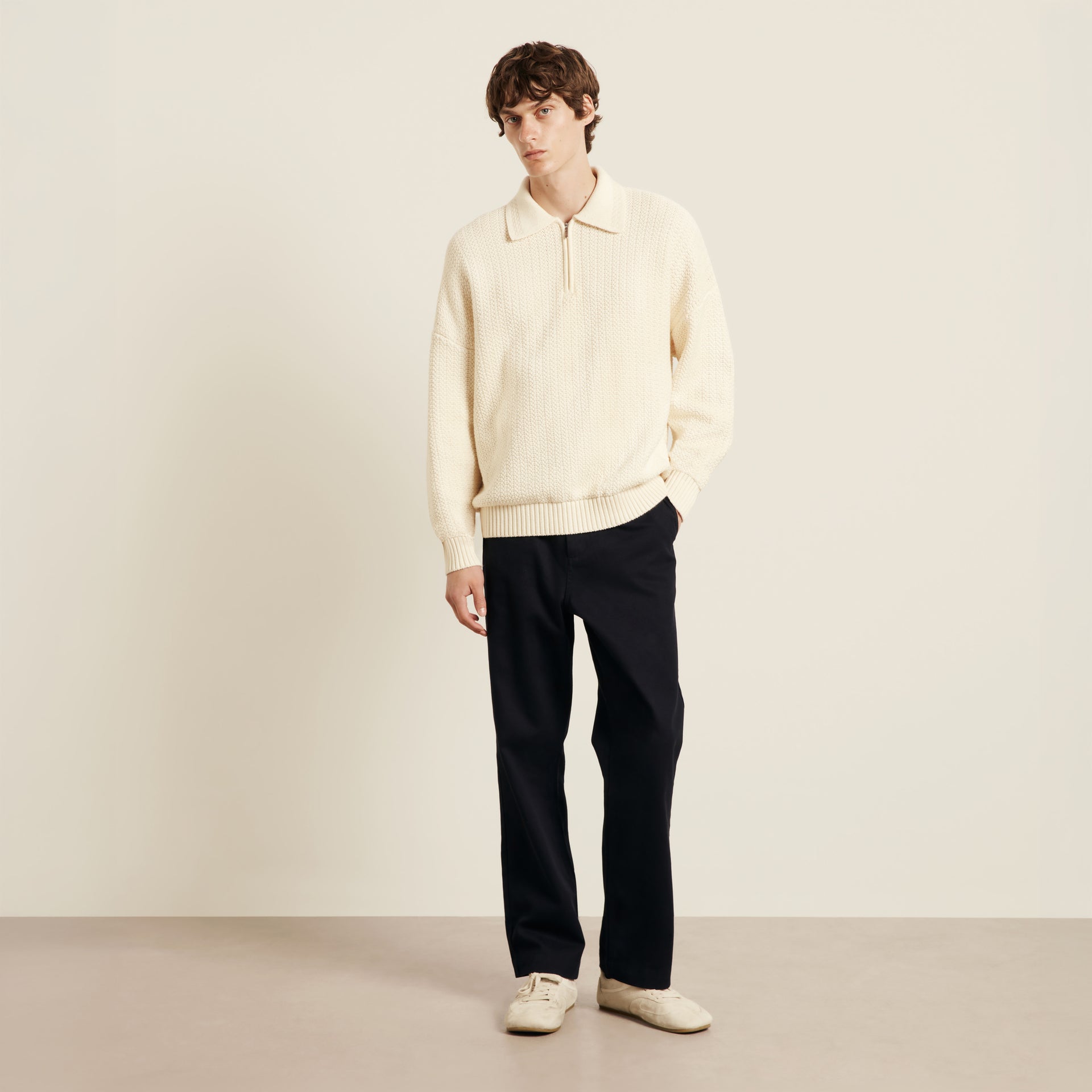 Orson Zip Jumper Ecru- Hombre Amsterdam
