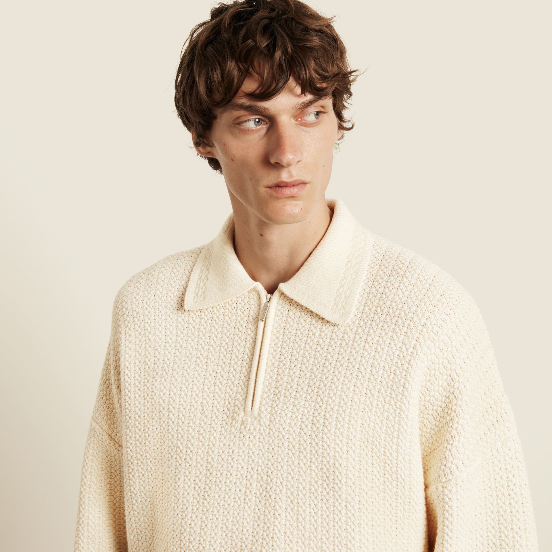 Orson Zip Jumper Ecru- Hombre Amsterdam