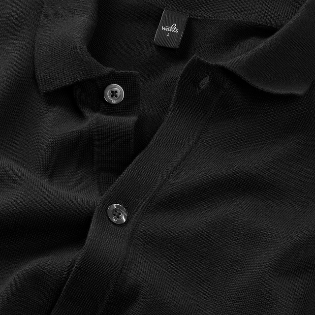 WAHTS MERINO CARDIGAN PURE BLACK