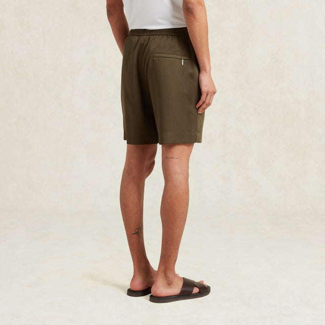 CHÉ TENCEL DRAWSRING SHORT KHAKI
