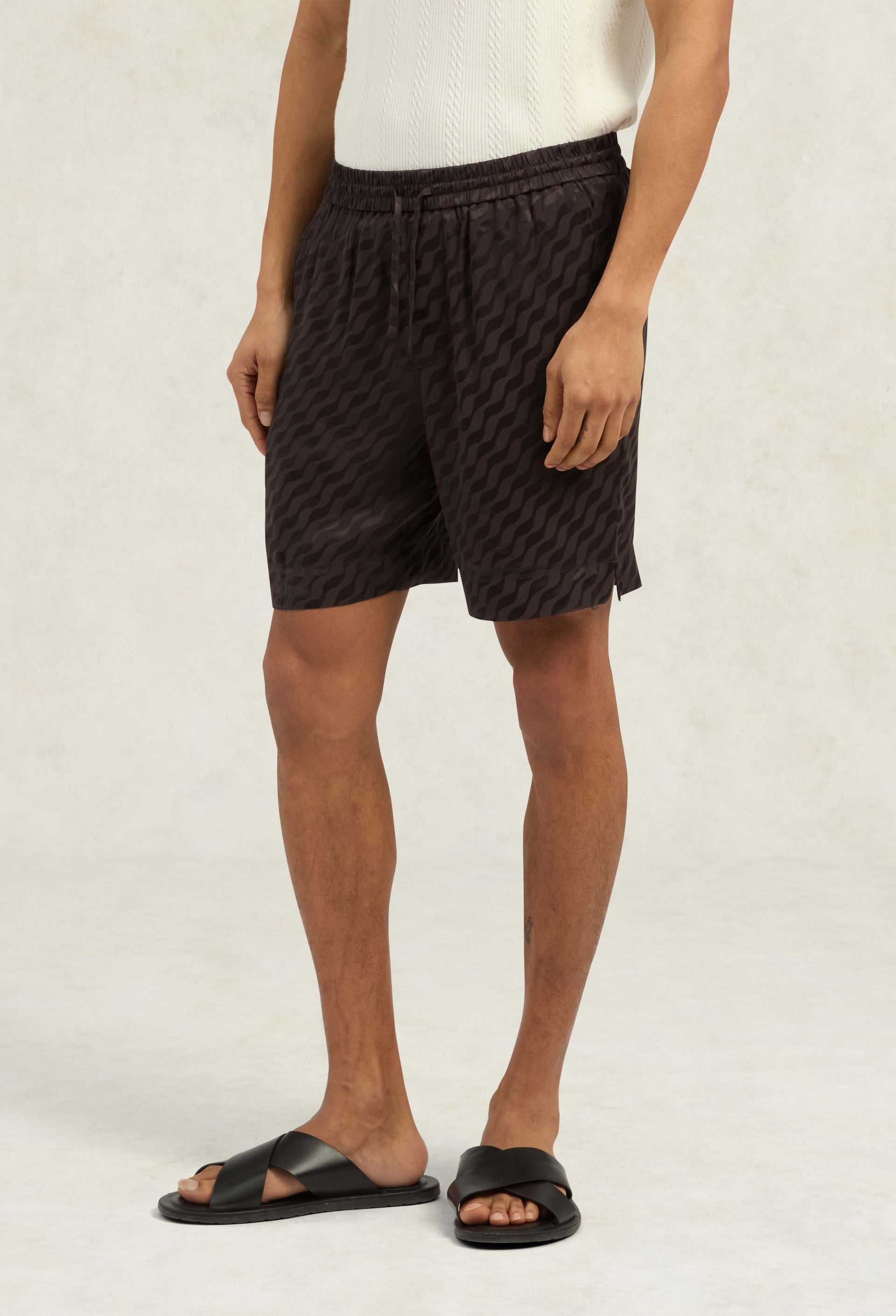 Tidello Jacquard Short Chocolat Brown- Hombre Amsterdam