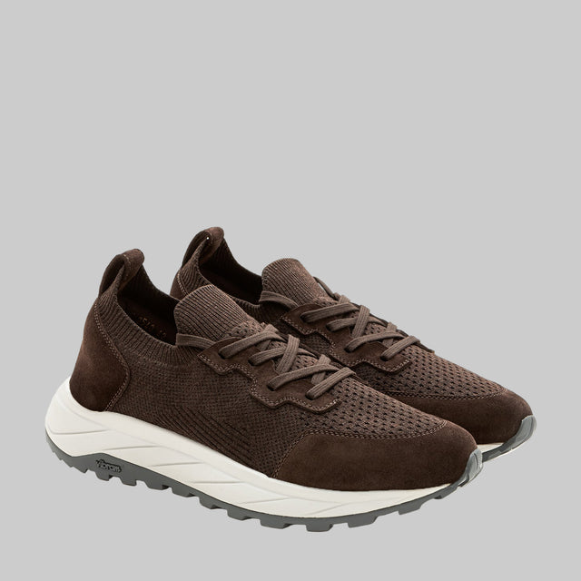 FABIANO RICCI SNEAKER STRETCH VIBRAM BROWN