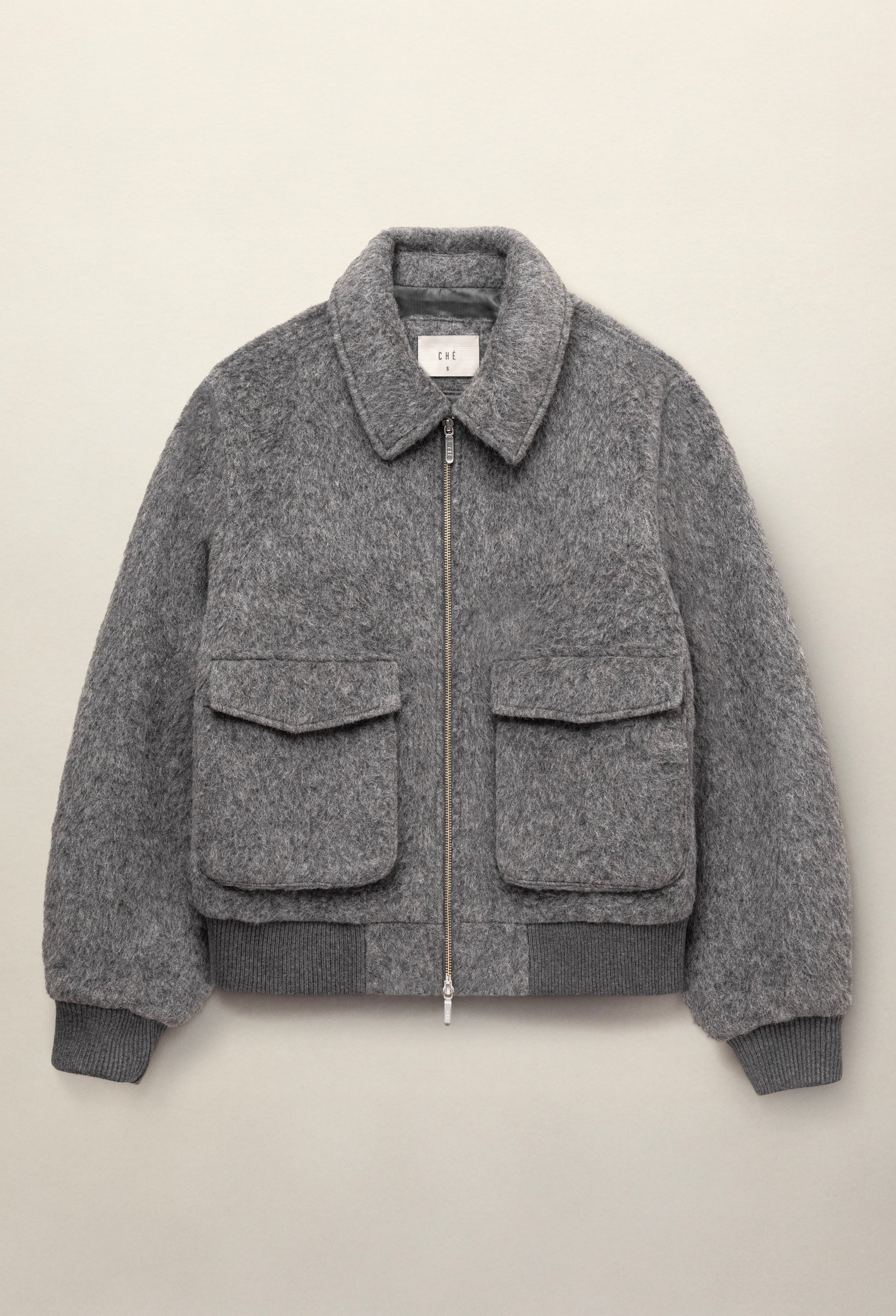 Verbier Wool Mohair Jacket Stone Grey- Hombre Amsterdam