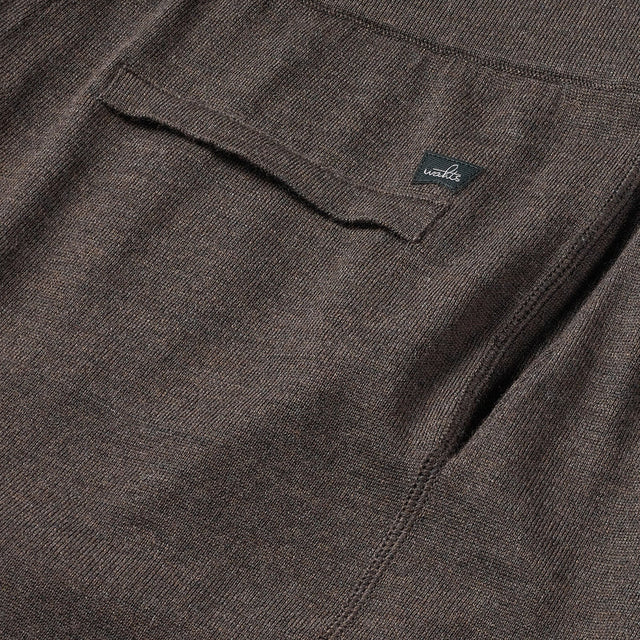 WAHTS KNITTED LOUNGEPANTS DARK BROWN