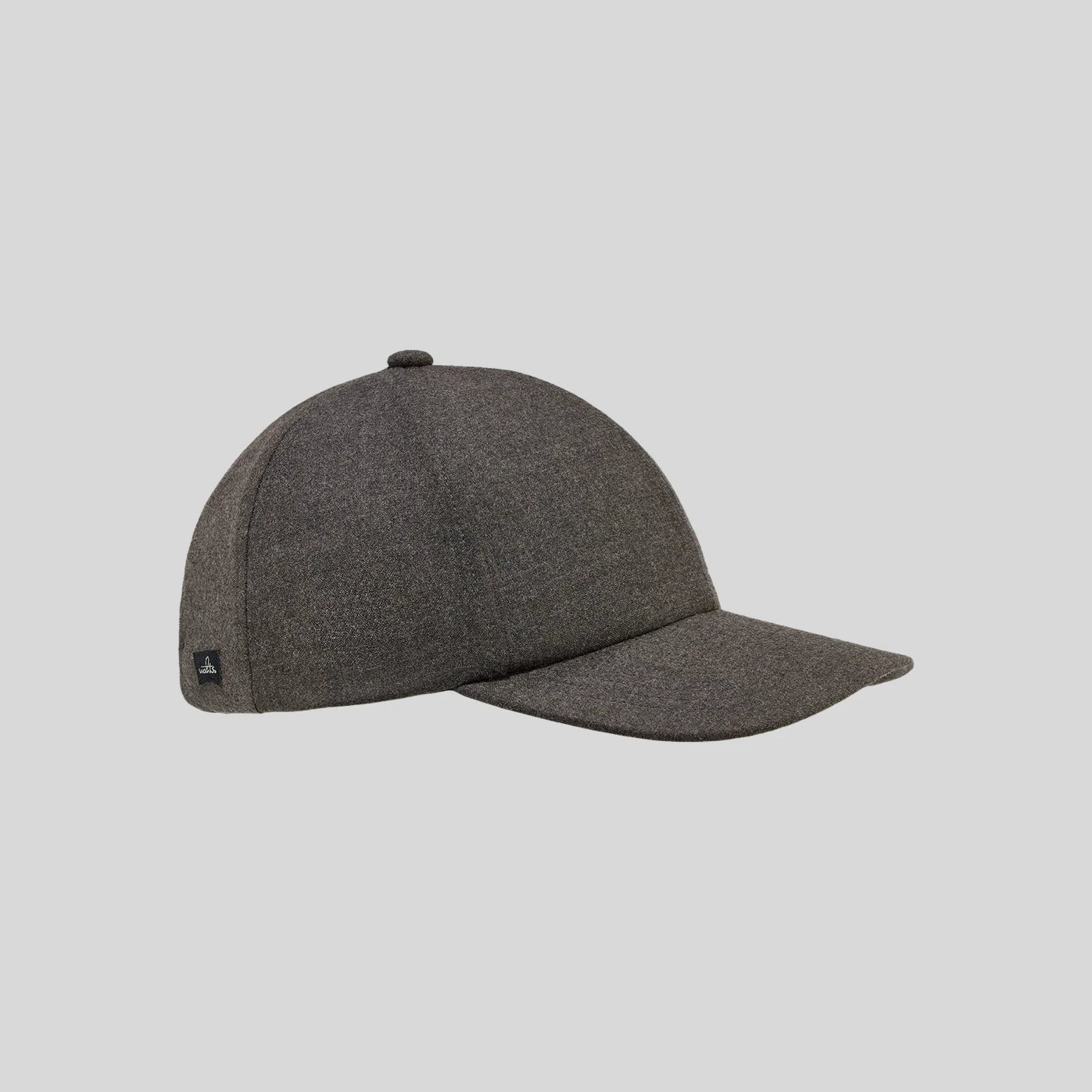 WHATS PIERCE STRETCH WOOL CAP BROWN MELANGE side