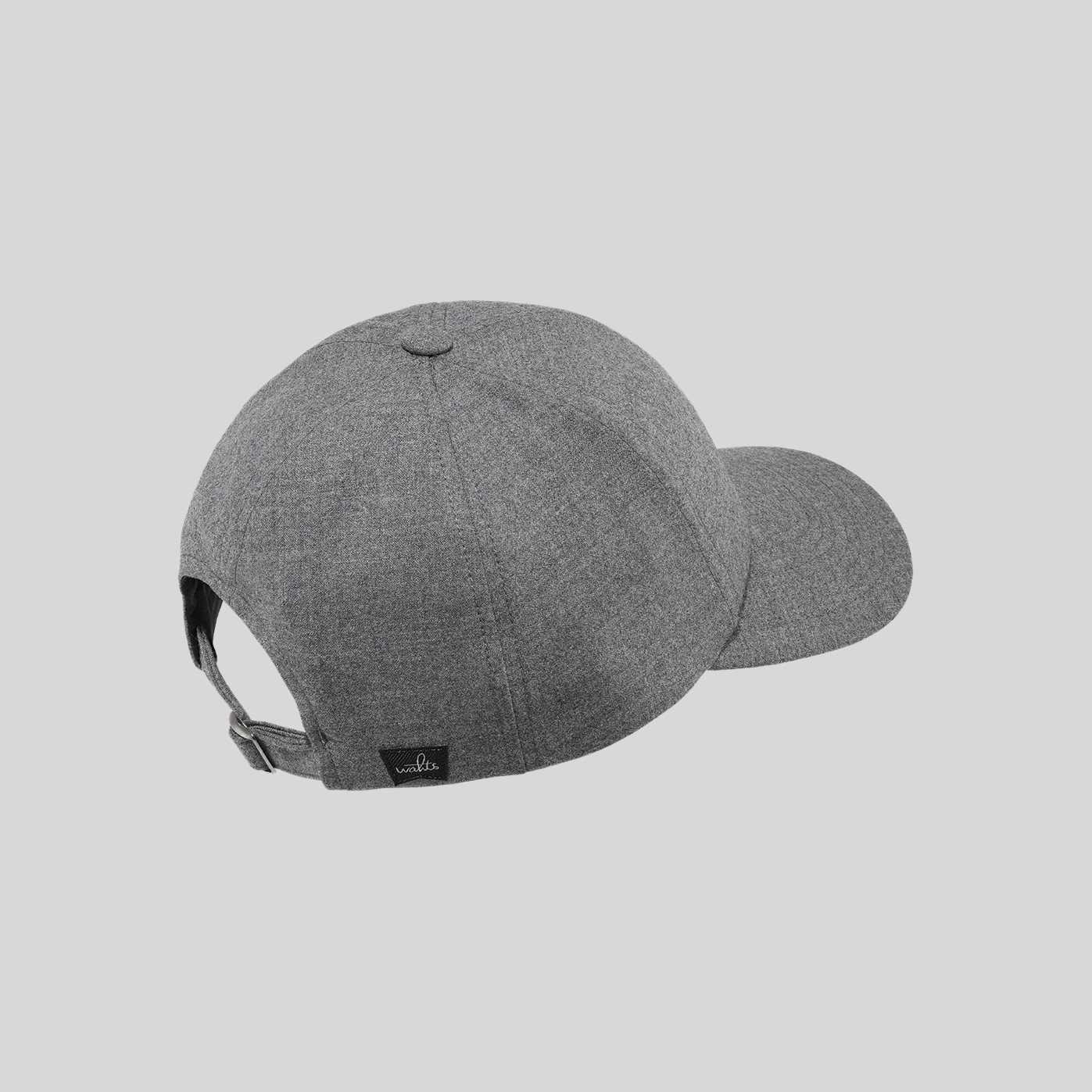 WHATS PIERCE STRETCH WOOL CAP MID GREY MELANGE