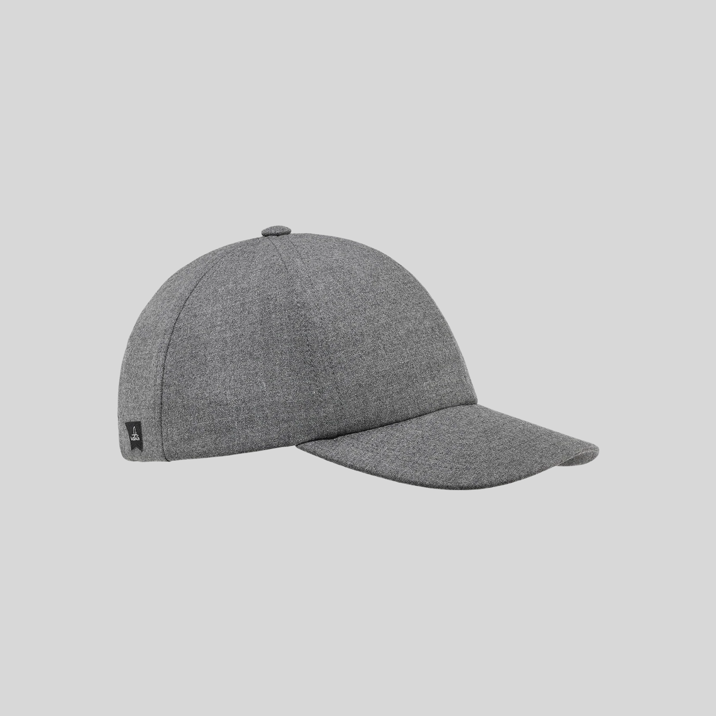 WHATS PIERCE STRETCH WOOL CAP MID GREY MELANGE