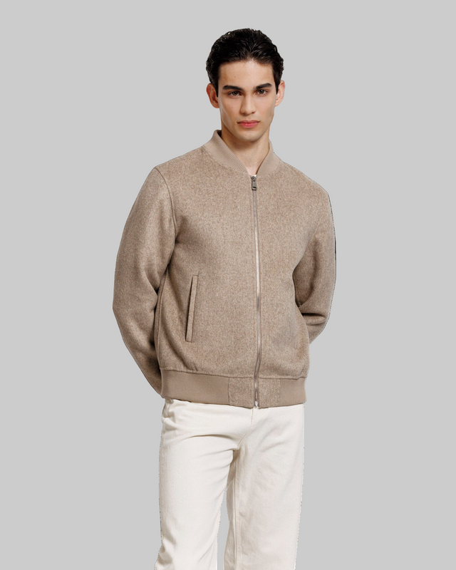 ALTER EGO BOMBER JACKET BEIGE MELANGE