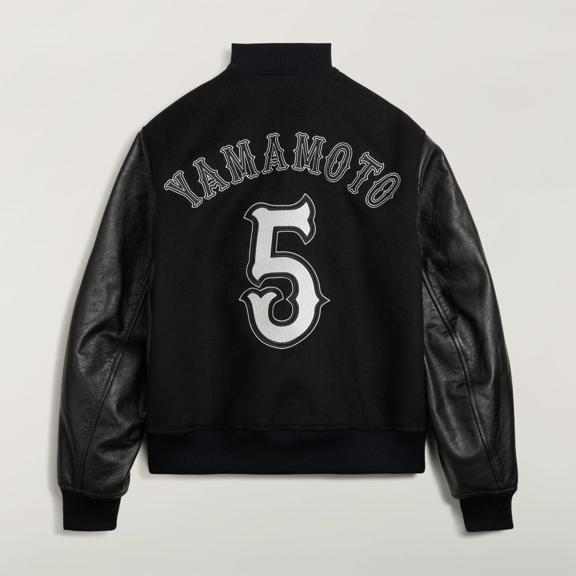 Collegiate Leather Jacket Black- Hombre Amsterdam