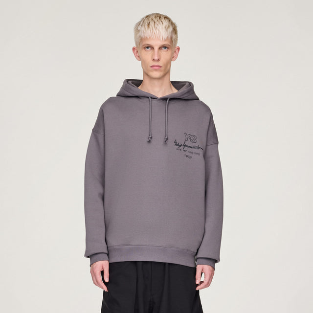 Y-3 GRAPHIC FT HOODIE GRANITE