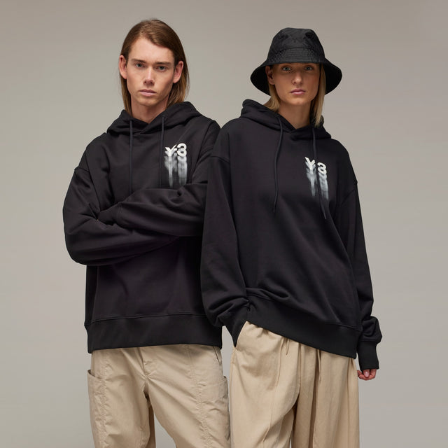 Y-3 grafische hoodie zwart Amsterdam