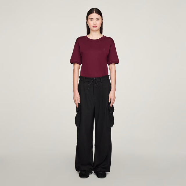 Y-3 T-SHIRT SLIM FIT MAROON