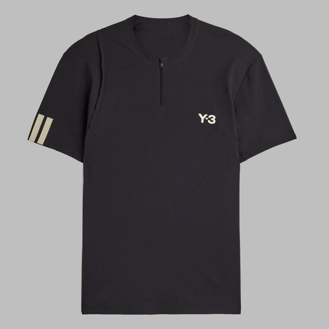 Y-3 TENNIS PRO FREELIFT ZIP TEE BLACK