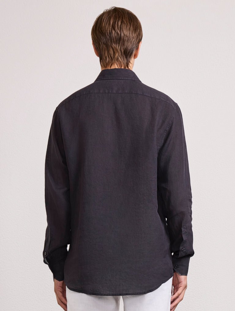 Antonio Linen Shirt Black - Hombre Amsterdam