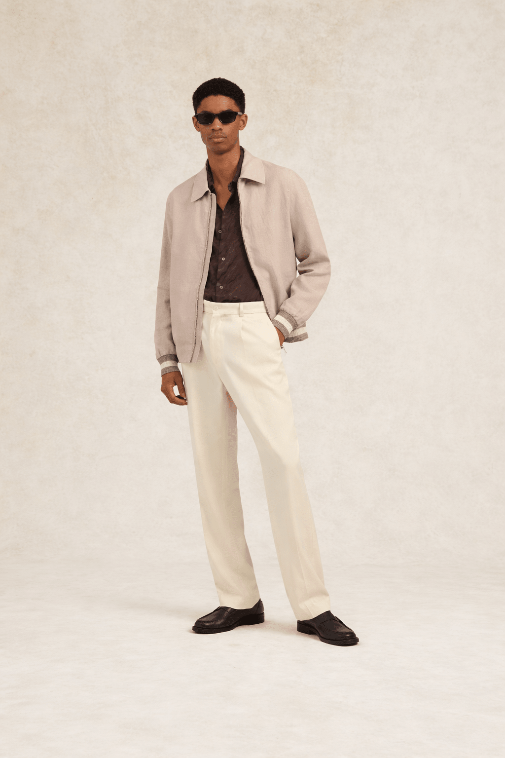 Benito Linen Jacket Oat - Hombre Amsterdam