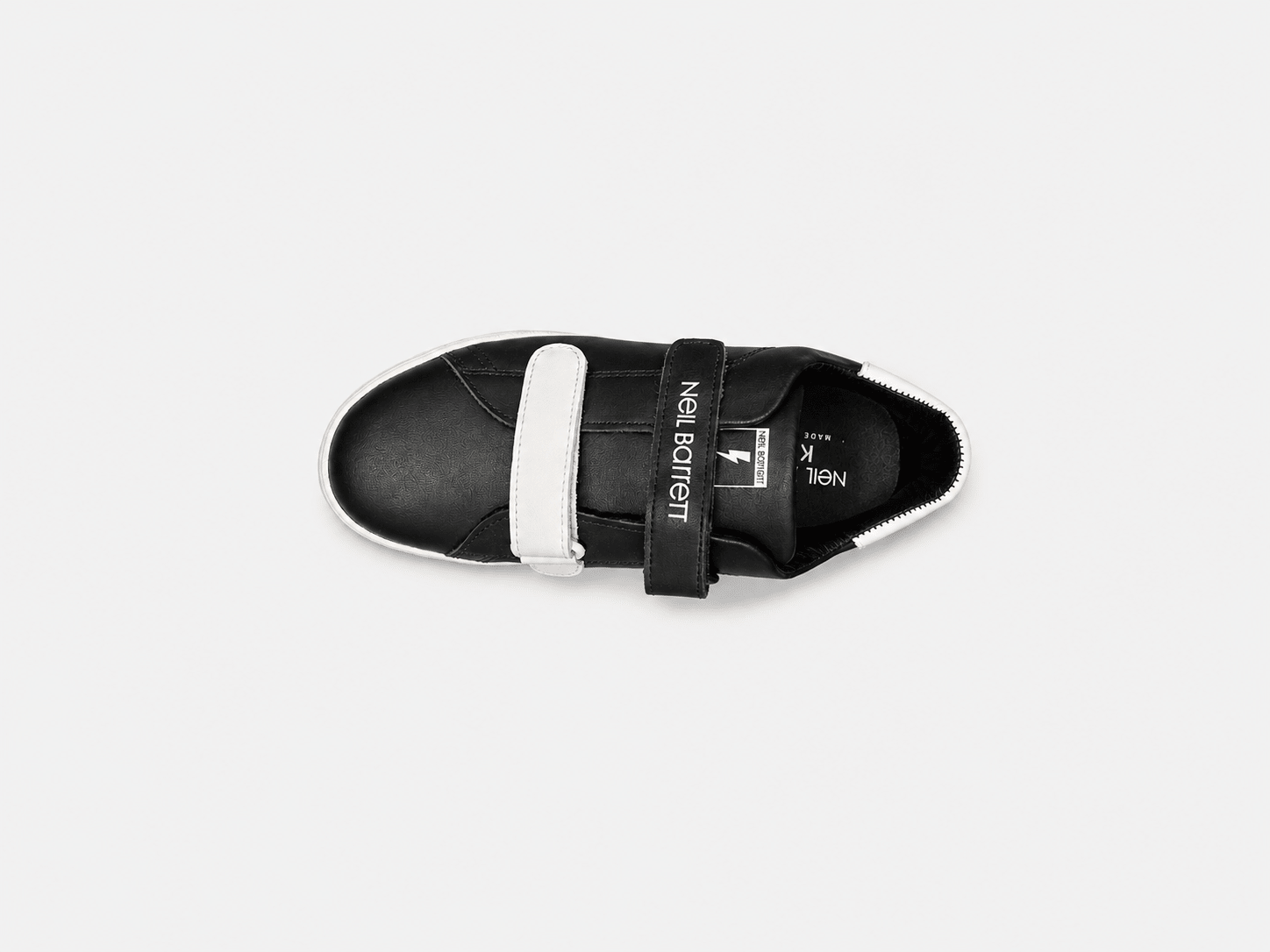Black White Leather Kids Sneakers - Hombre Amsterdam