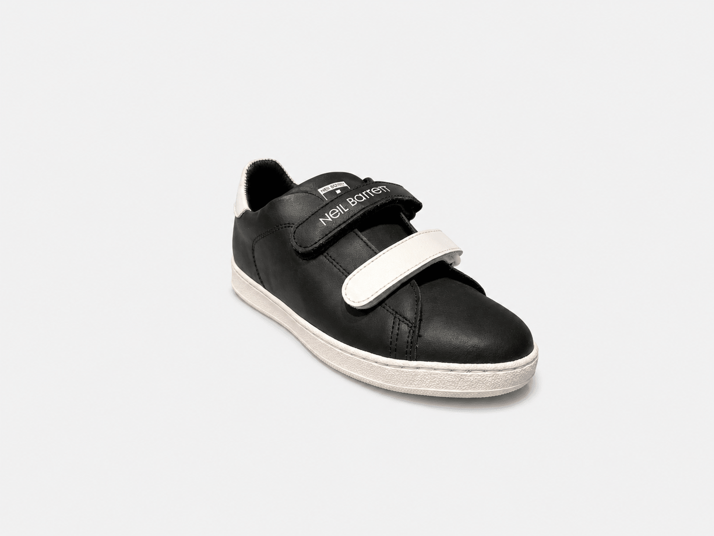 Black White Leather Kids Sneakers - Hombre Amsterdam