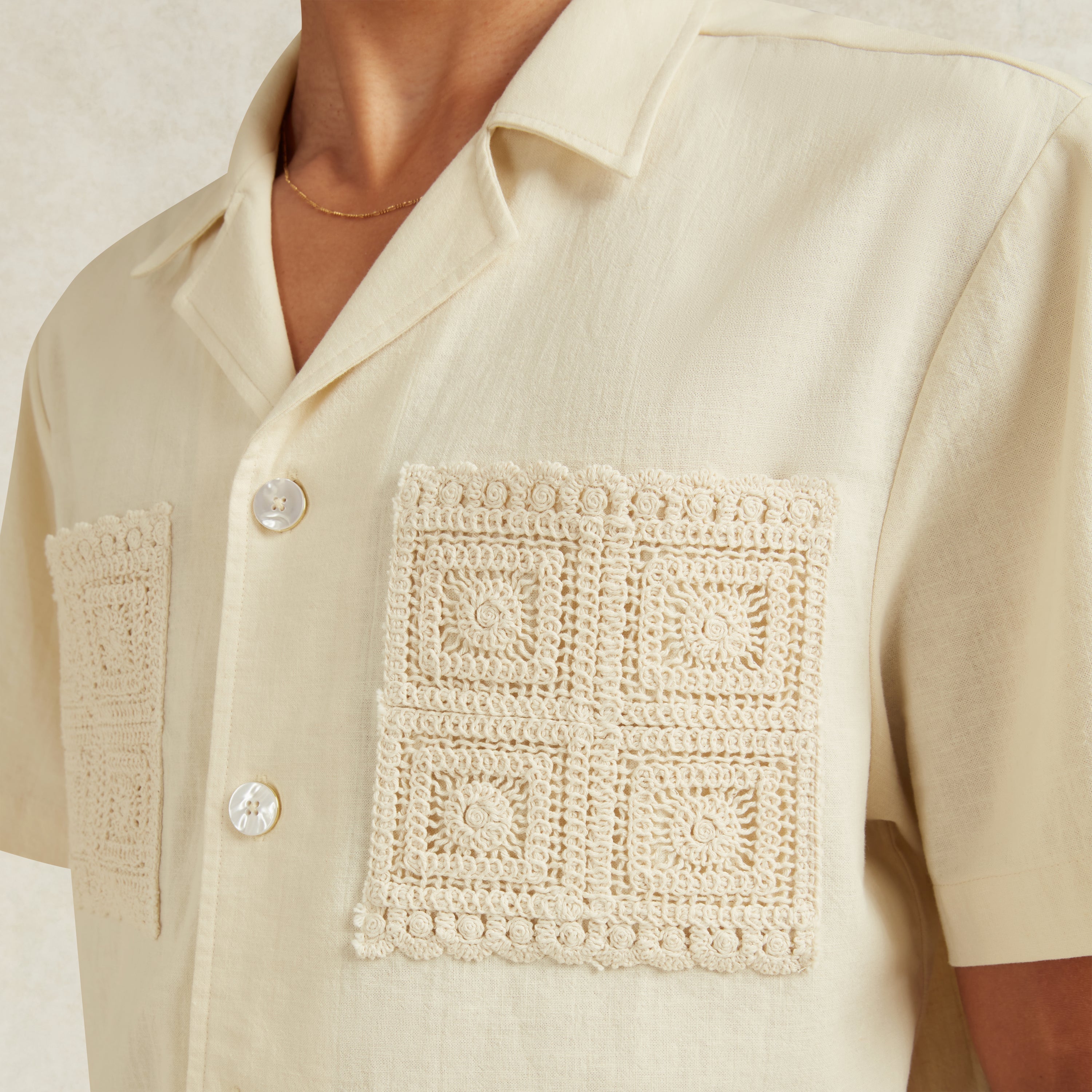 CHÉ INIGO LINEN CROCHET SHIRT - Hombre Amsterdam