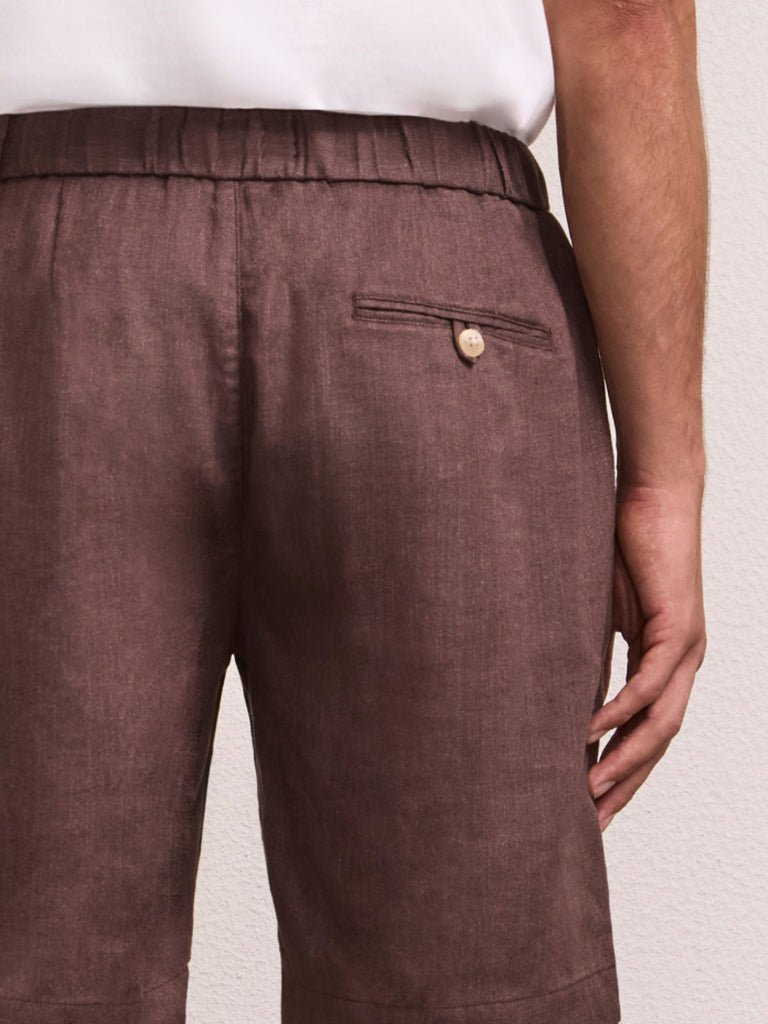 Felipe Linen Shorts Brown - Hombre Amsterdam
