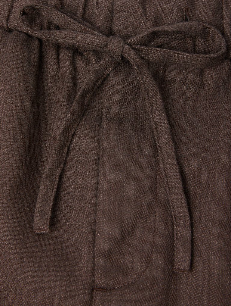 Felipe Linen Shorts Brown - Hombre Amsterdam
