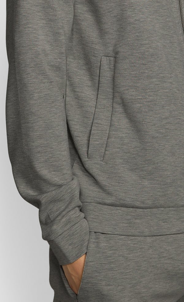 Feoras Jersey Jacket Silver Melange - Hombre Amsterdam