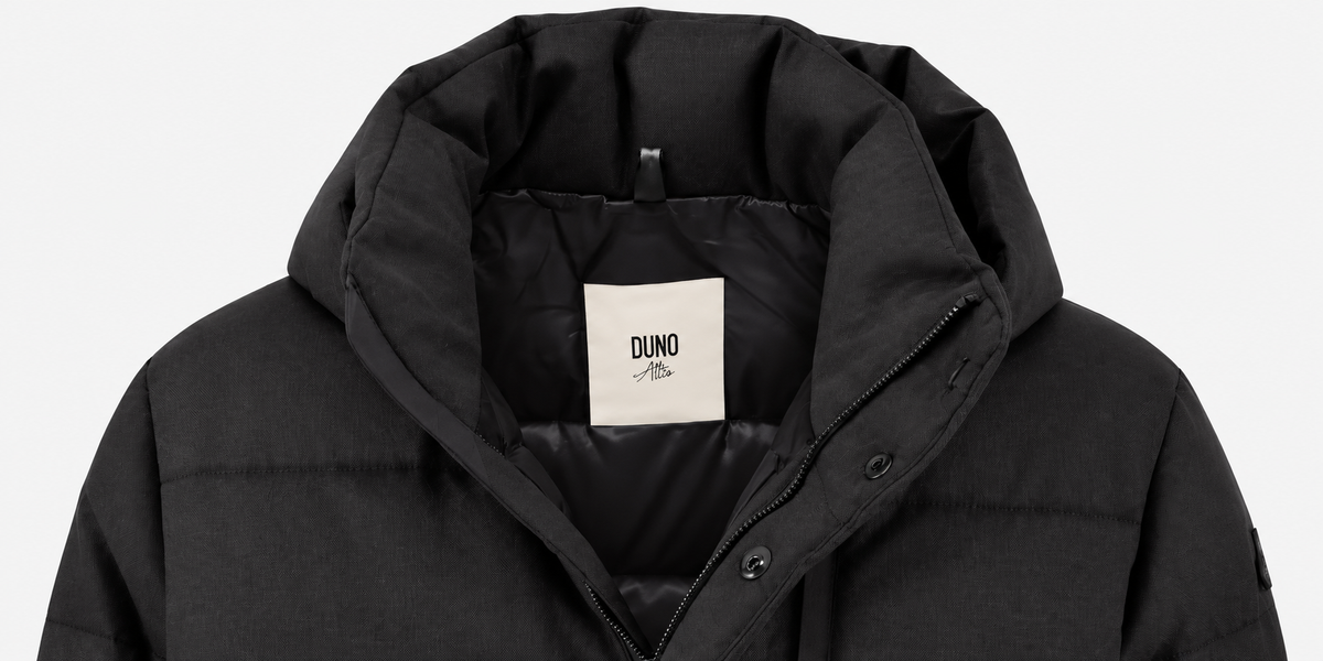 Down Wool Cashmere Hooded Jacket Black- Hombre Amsterdam