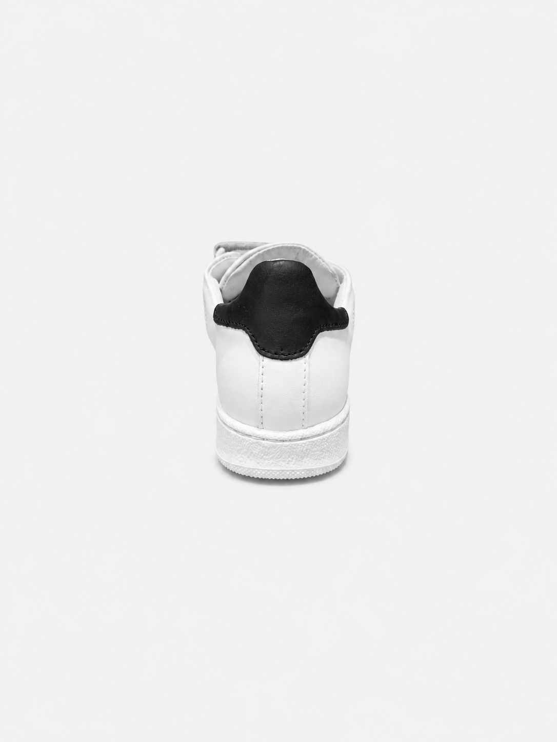 White Black Leather Velcro Kids Sneakers- Hombre Amsterdam
