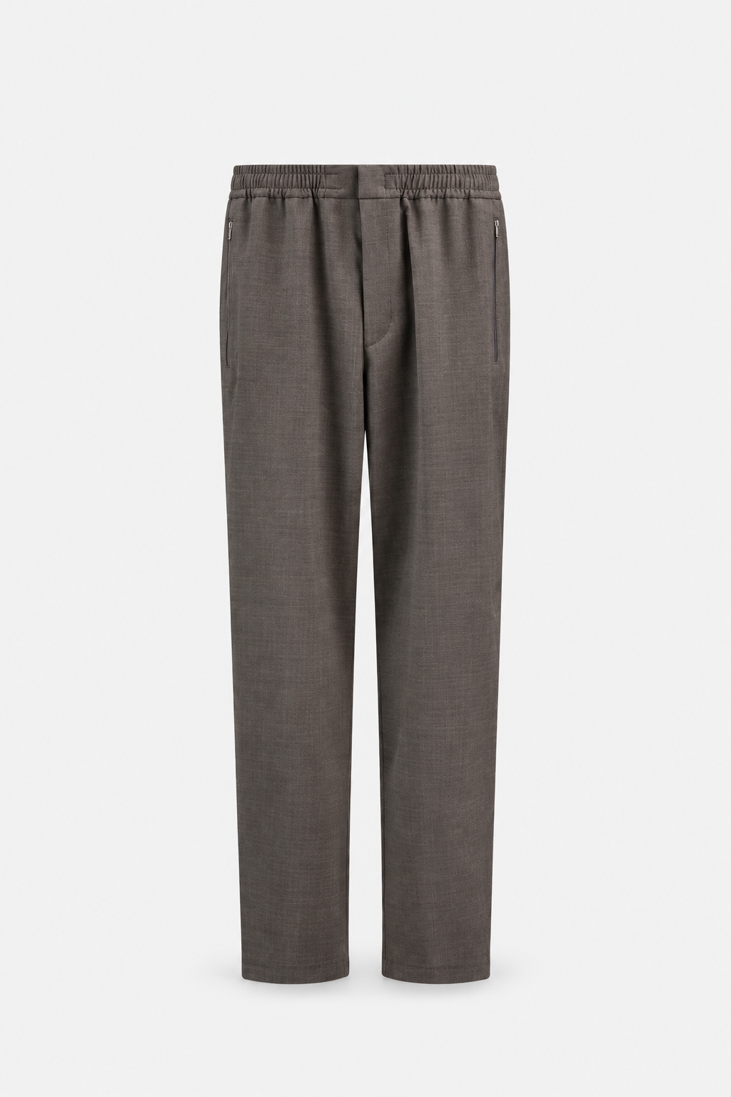 Trousers In Wool Touch Grey- Hombre Amsterdam