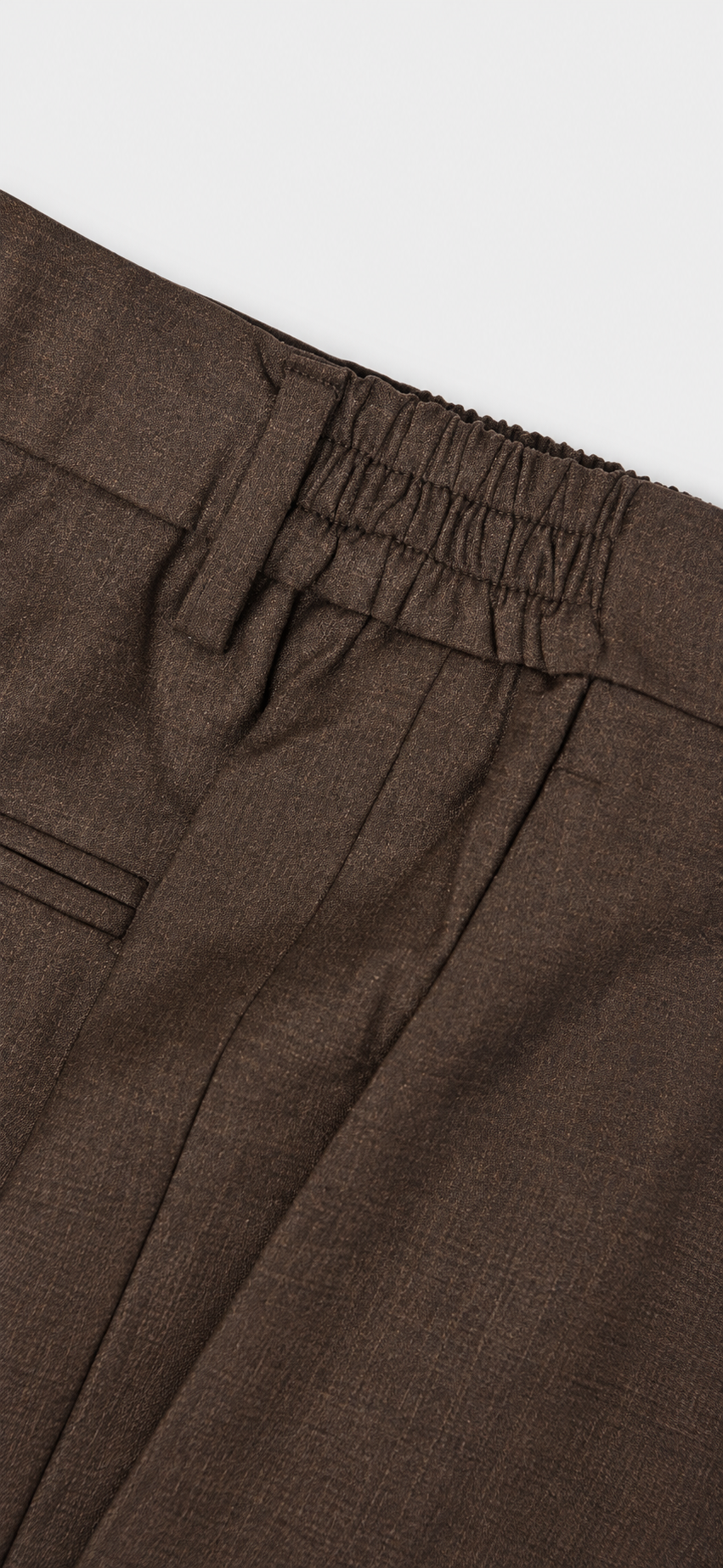 Wool Pleated Trousers Brown- Hombre Amsterdam