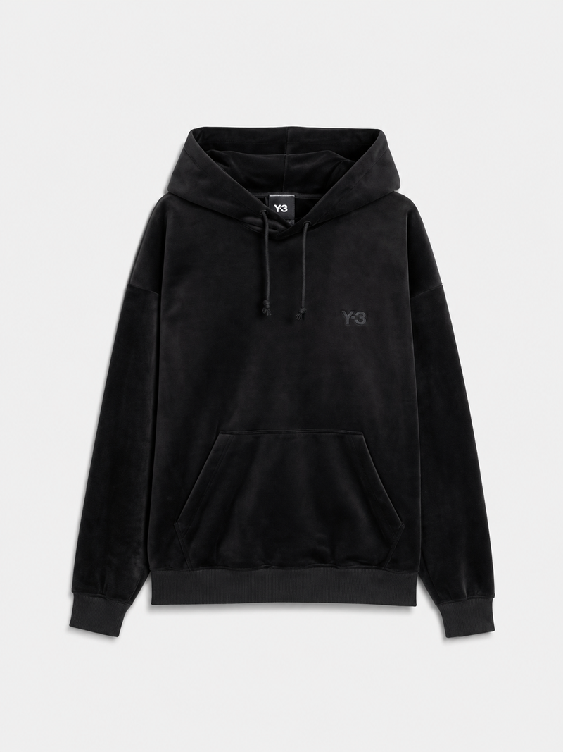 Velvet Corduroy Hoodie Black- Hombre Amsterdam