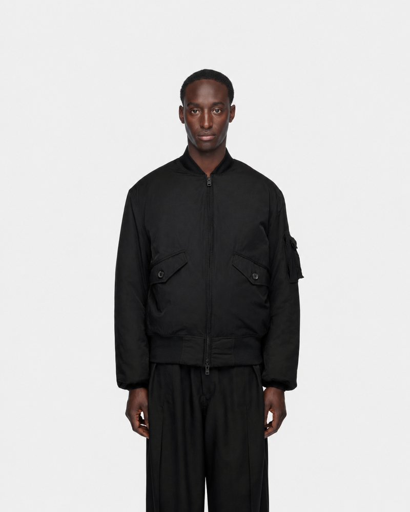 Nylon Bomber Jacket Black- Hombre Amsterdam