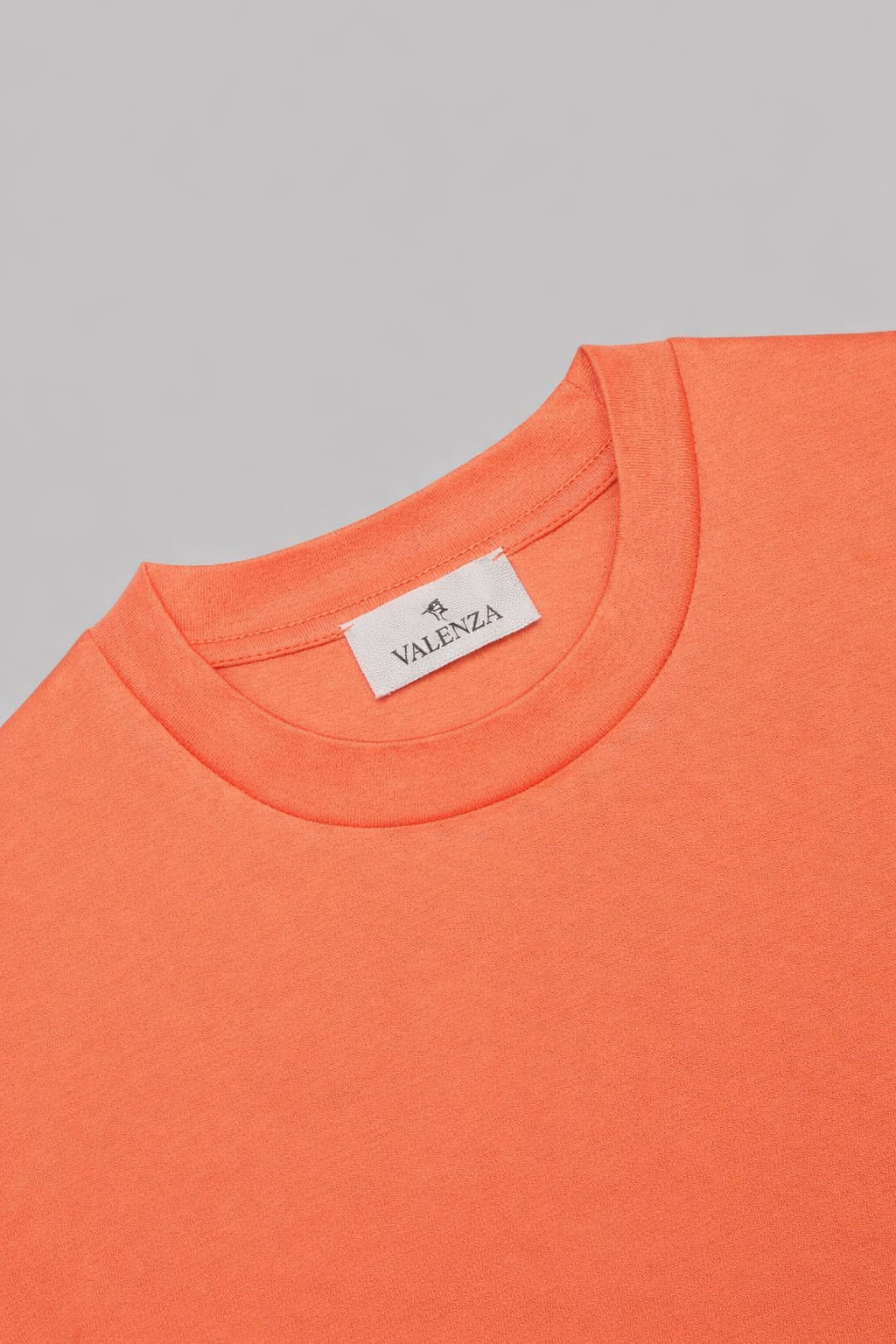 VALENZA INTERLOCK SUPIMA COTTON T-SHIRT SHORT SLEEVES WITH CREW NECK IN COLOR FLAME-HOMBRE AMSTERDAM