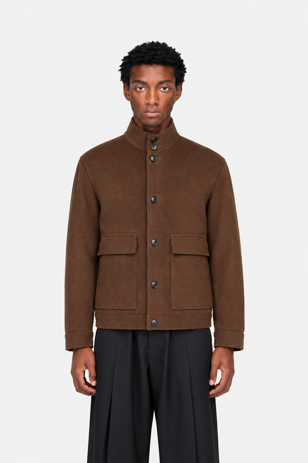 Wool Cashmere Overjacket Brown- Hombre Amsterdam